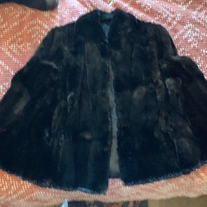 Vintage Black Mink Cape Shaw